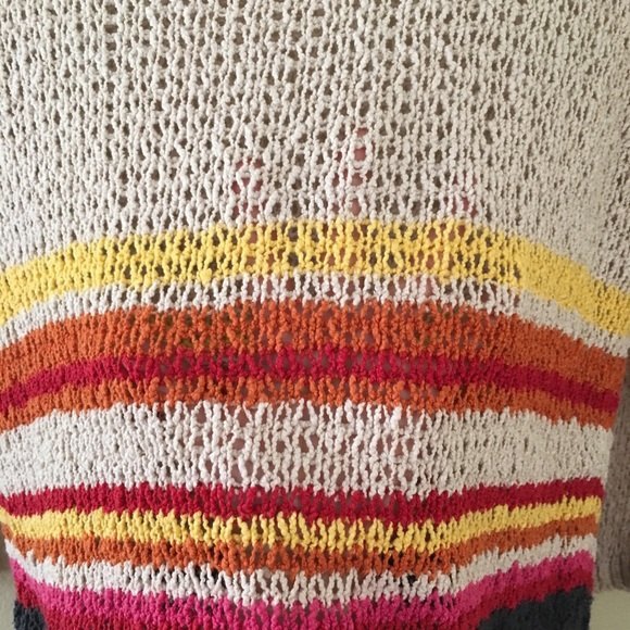 Rachel Roy Multicolor Striped Open Knit Sweater - Picture 8 of 8